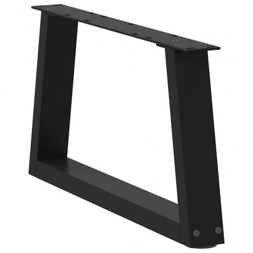 Sofabordsben V-formet 2 stk. sort 50x(30-31,3) cm stål