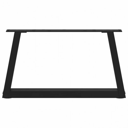 Sofabordsben V-formet 2 stk. sort 50x(30-31,3) cm stål
