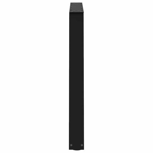 Spisebordsben V-form 2 stk Sort 100x(72-73,3) cm Stål