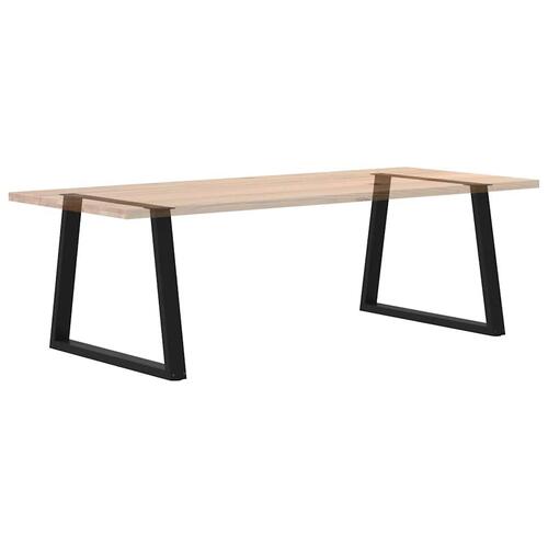 Spisebordsben V-form 2 stk Sort 100x(72-73,3) cm Stål
