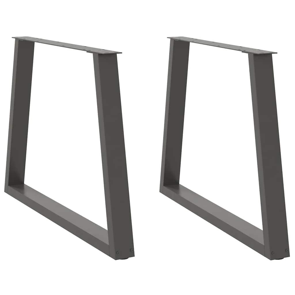 Spisebordsben V Form 2 Stk Antracit 100x72 73 3 Cm Stål