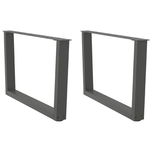Spisebordsben V-formet 2 stk. 70x(42-43,3) cm stål antracitgrå
