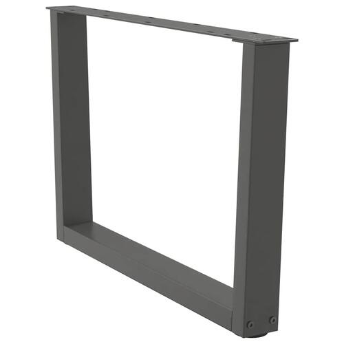 Spisebordsben V-formet 2 stk. 70x(42-43,3) cm stål antracitgrå