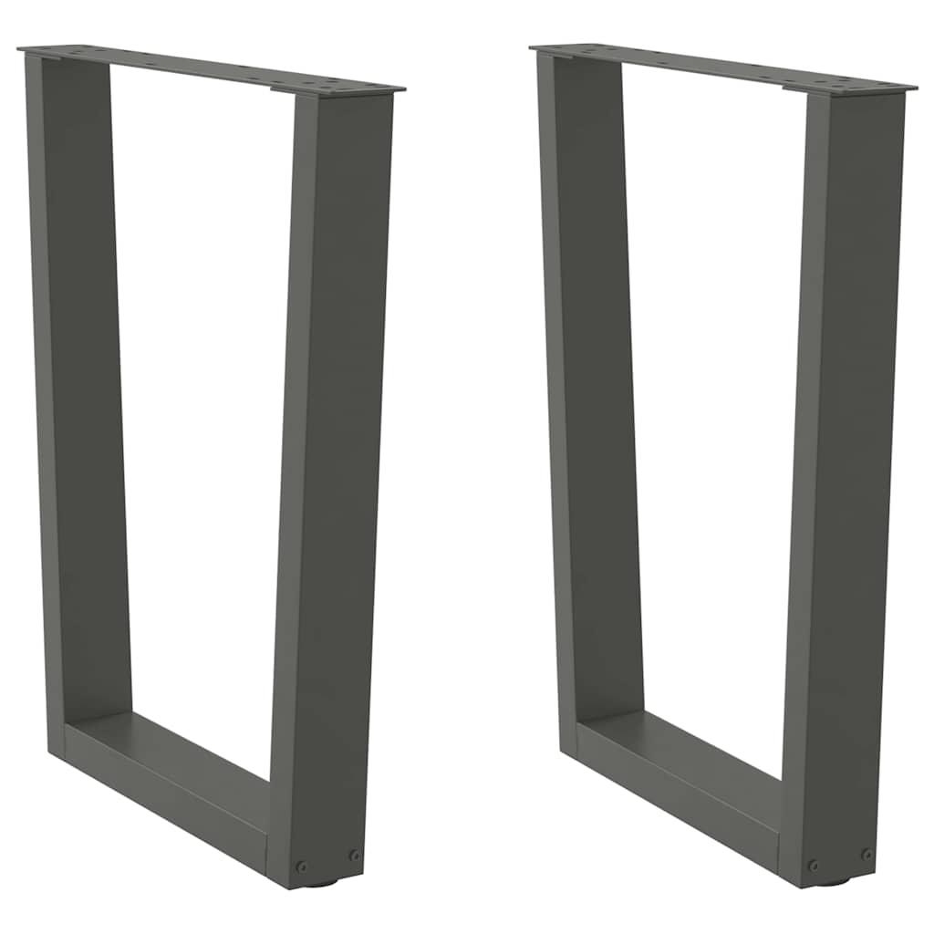 Spisebordsben V-formet 2 stk 70x(72-73,3) cm stål antracitgrå