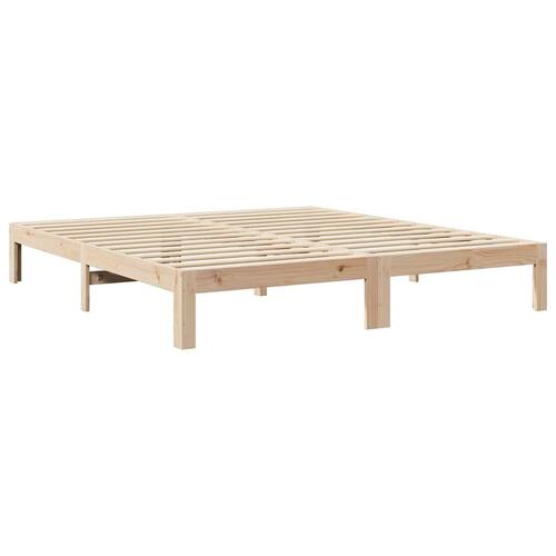 Familie sengeramme uden madras 270x200 cm massivt fyrretræ