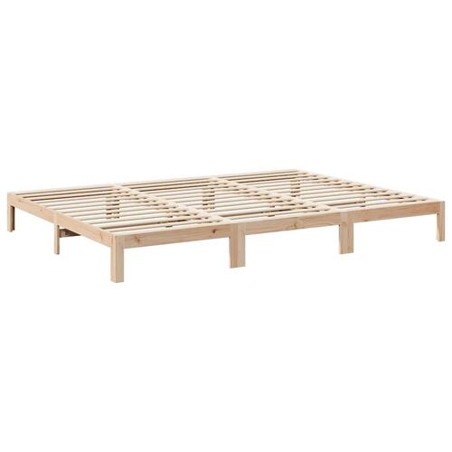 Familie sengeramme uden madras 270x200 cm massivt fyrretræ