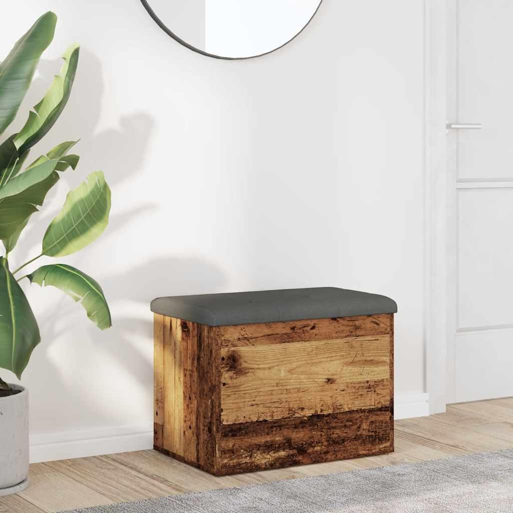 Opbevaringsbænk 62x42x45 Cm Konstrueret Træ Antikt Træ