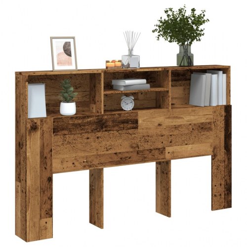 Sengegavl med opbevaring 160 x 19 x 103,5 cm - antikt træ