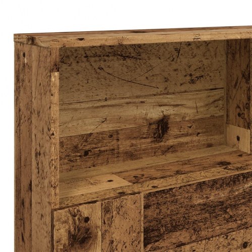 Sengegavl med opbevaring 160 x 19 x 103,5 cm - antikt træ