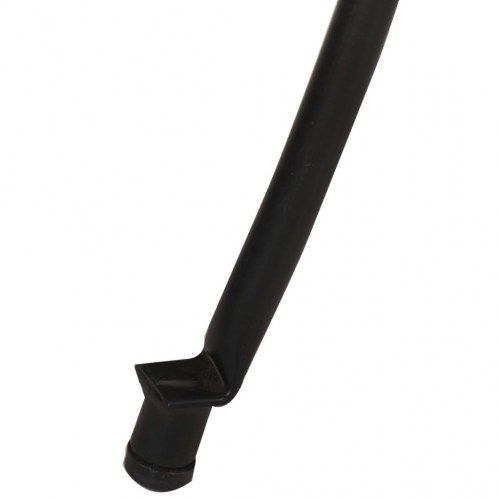 Sidebord 110 × 40 × 77 cm i massivt mangotræ - halvrundt konsolbord med stålben