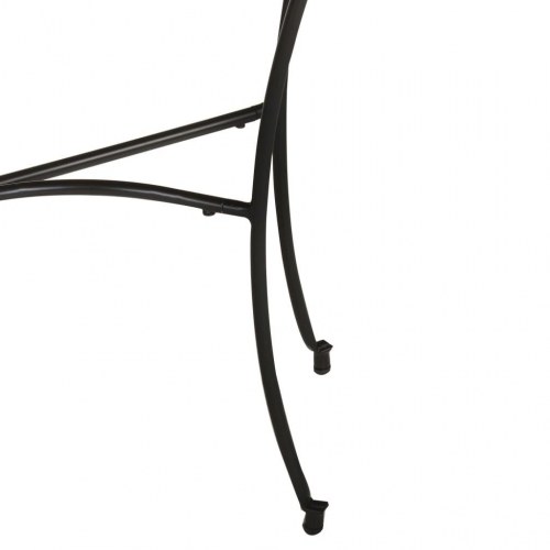 Sidebord 110 × 40 × 77 cm i massivt mangotræ - halvrundt konsolbord med stålben