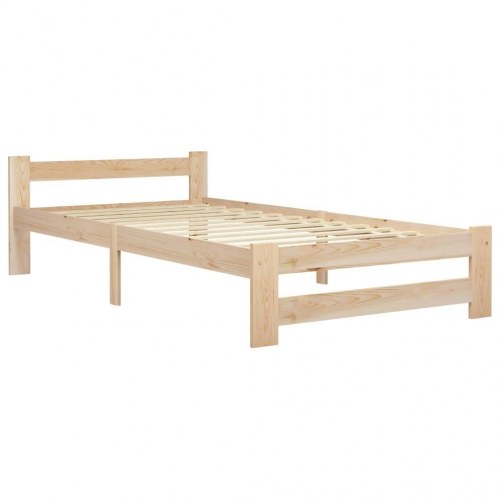 Sengestel 100 x 200 cm i massivt fyrretræ - klassisk sengeramme med lamelbund