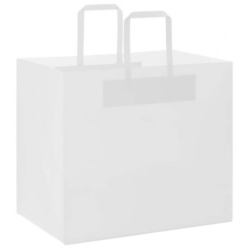 Papirposer med håndtag 50 stk. 32 x 22 x 28 cm - hvid