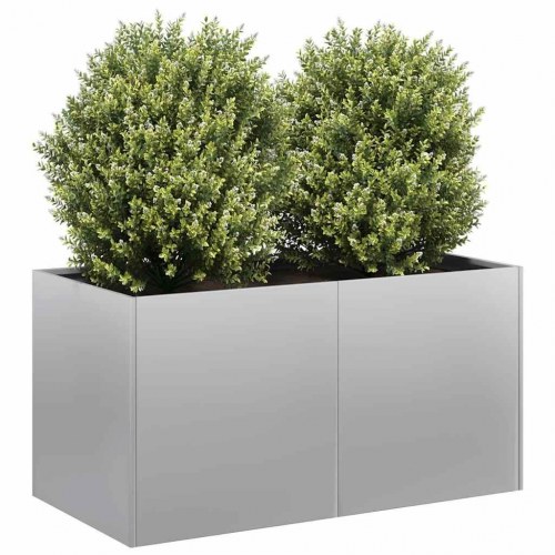 Plantekasse 80×40×40 cm i galvaniseret stål - åben bund