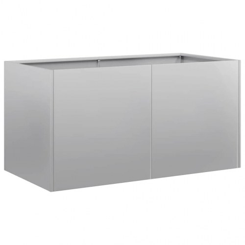 Plantekasse 80×40×40 cm i galvaniseret stål - åben bund