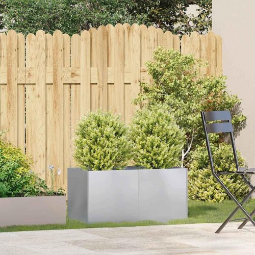 Plantekasse 80×40×40 cm i galvaniseret stål - åben bund