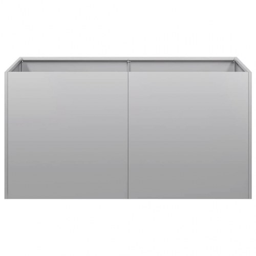 Plantekasse 80×40×40 cm i galvaniseret stål - åben bund