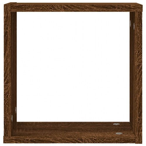 Væghylder kubeformet - 4 stk. 30×15×30 cm, brun egetræsfarve