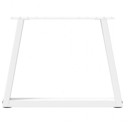 Sofabordsben V-formet 2 stk. hvid 70 x (42-43,3) cm stål