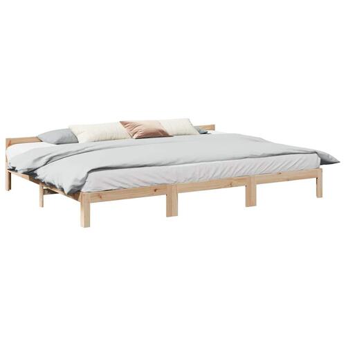 Familie sengeramme uden madras 270x200 cm massivt fyrretræ