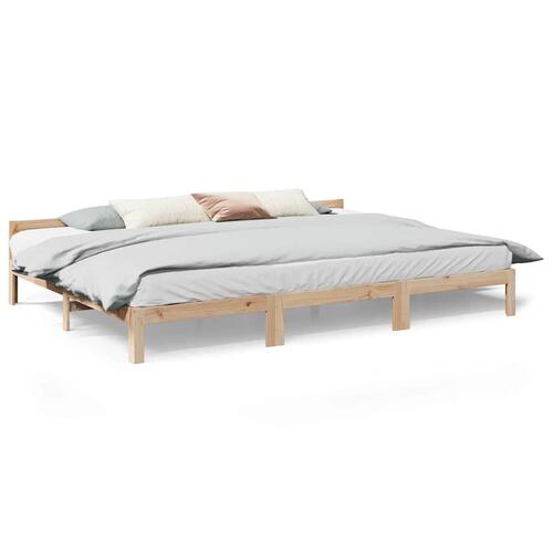 Familie sengeramme uden madras 270x200 cm massivt fyrretræ
