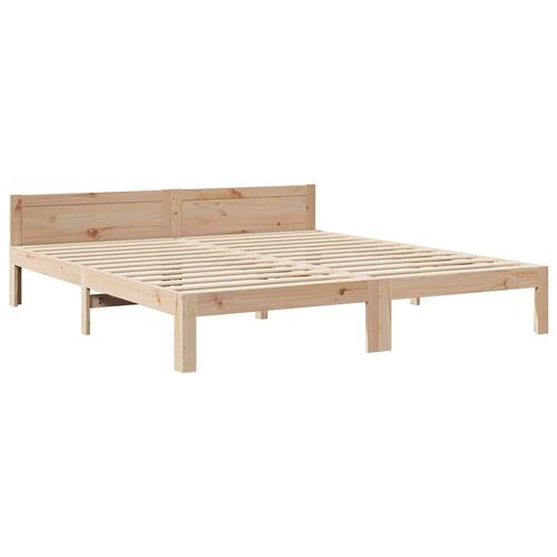 Familie sengeramme uden madras 270x200 cm massivt fyrretræ