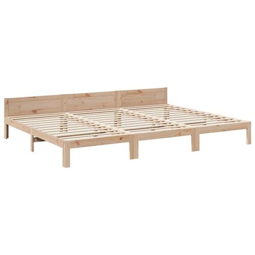 Familie sengeramme uden madras 270x200 cm massivt fyrretræ
