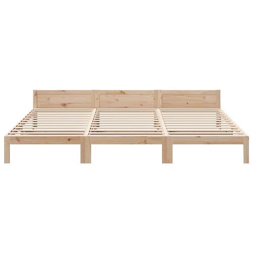 Familie sengeramme uden madras 270x200 cm massivt fyrretræ