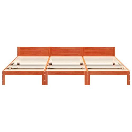 Sengeramme uden madras 270x200 cm massivt fyrretræ gyldenbrun