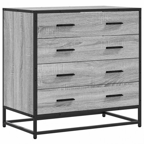 Kommode 70x41x70 cm konstrueret træ grå sonoma-eg