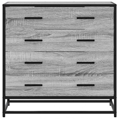 Kommode 70x41x70 cm konstrueret træ grå sonoma-eg