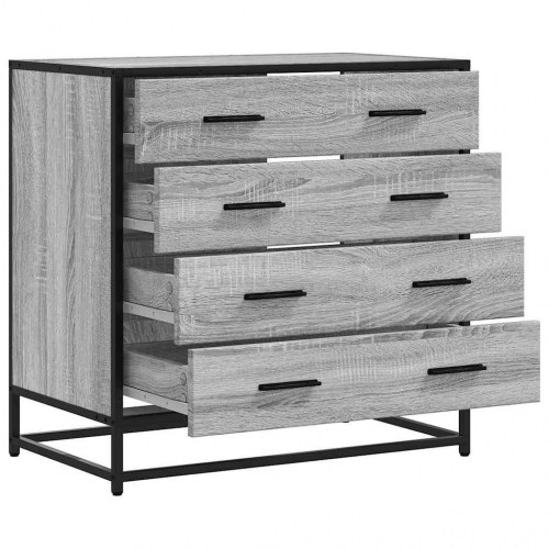 Kommode 70x41x70 cm konstrueret træ grå sonoma-eg