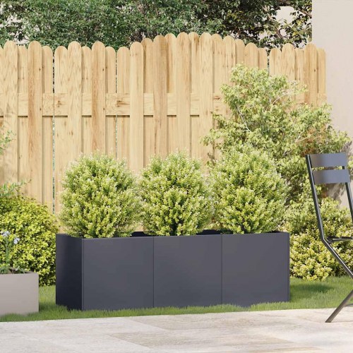 Plantekasse antracit 120 × 40 × 40 cm - koldvalset stål
