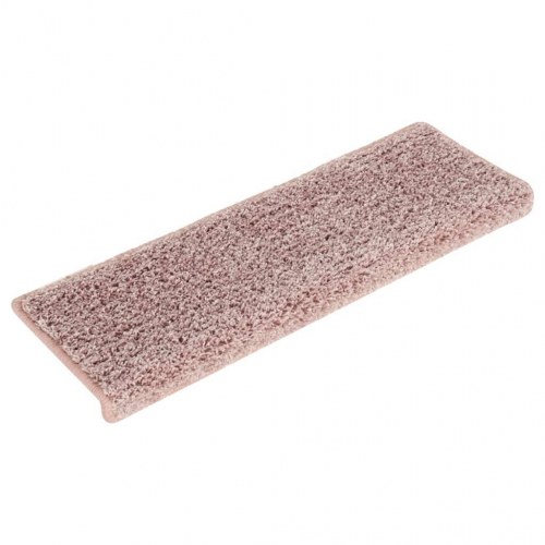 Trappemåtter 15 stk. 65x21x4 cm lyserød rektangulær kant