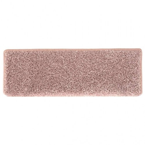 Trappemåtter 15 stk. 65x21x4 cm lyserød rektangulær kant