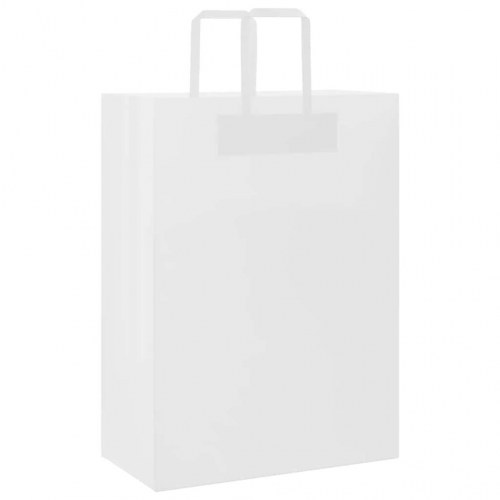 Papirposer med håndtag 50 stk. 32 x 17 x 44 cm - hvid