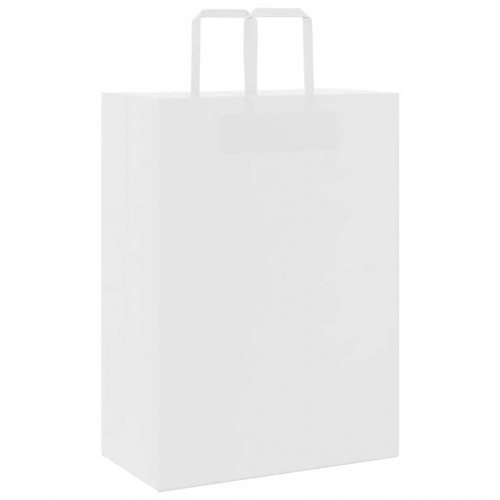 Papirposer med håndtag 50 stk. 32 x 17 x 44 cm - hvid