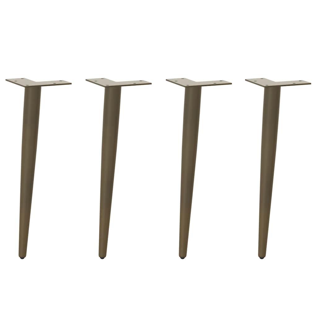 Sofabordben konisk form 4 stk. naturstål 30-31 cm stål