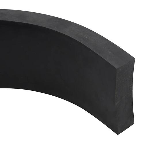 Gummikant til sneplov 250x8x2 cm sort