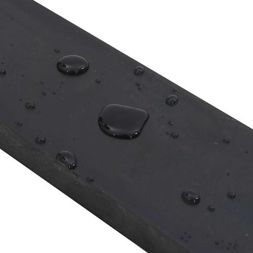 Gummikant til sneplov 250x8x2 cm sort