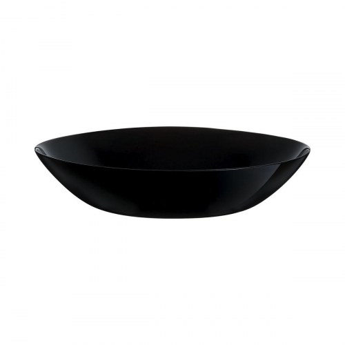 Luminarc Zelie Negro dyb tallerken, sort glas Ø 20 cm - 12 stk