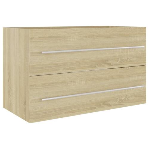 Vaskeskab 80x38,5x48 cm spånplade sonoma-eg
