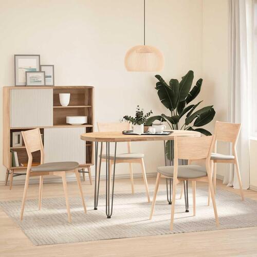 Hårnåle bordben 4 stk. naturstål 72 cm massivt stål