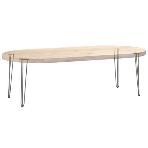 Hårnåle bordben 4 stk. naturstål 72 cm massivt stål