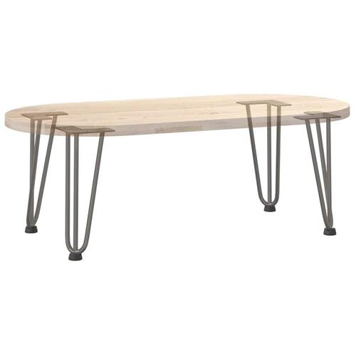 Hårnåle bordben 4 stk. naturstål 30 cm massivt stål