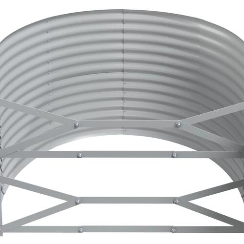 Plantekasse 396x100x68 cm pulverlakeret stål antracitgrå