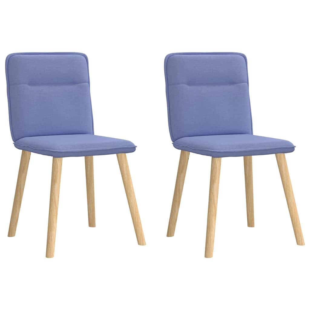 Spisebordsstole 2 stk. Jeans blÃ¥t stof