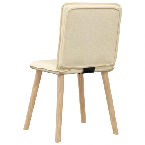 Spisebordsstole 2 stk. stof cremefarvet