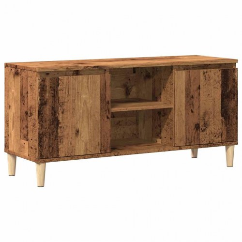 Tv-bord i konstrueret træ - 102×35×50 cm, antikt trælook