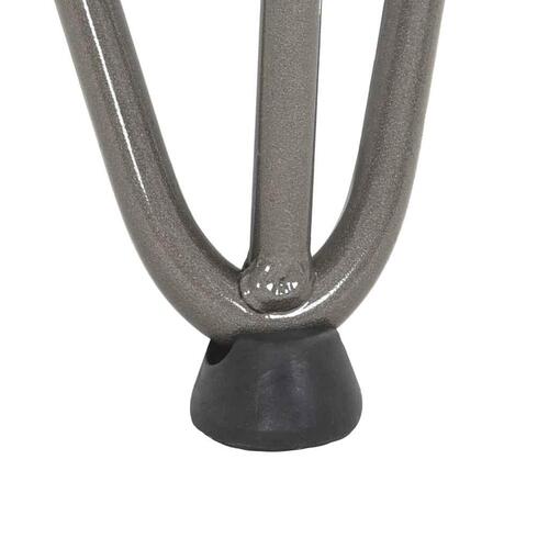 Hårnåle bordben 4 stk. naturstål 42 cm massivt stål